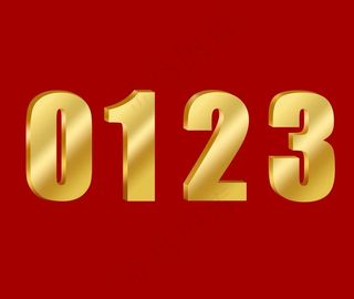 金色数字 创意数字图片