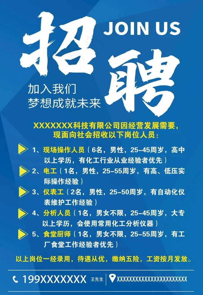 招聘海报图片psd模版下载