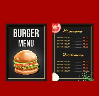 汉堡店菜单图片