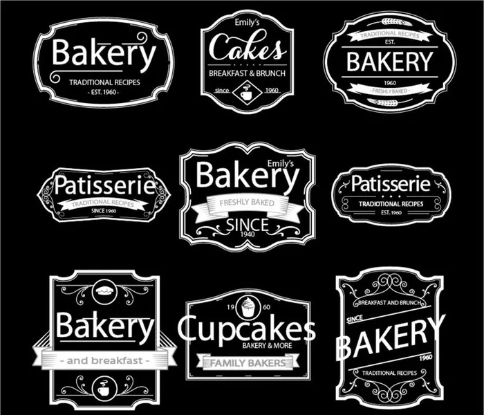 Bakery,花边,欧美花纹,欧式边框,设计元素,ai矢量模版下载