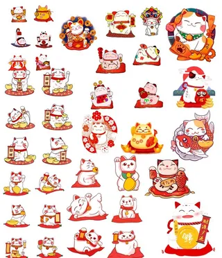 招财猫福猫素材图片