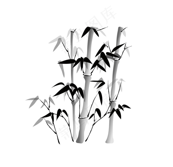 水墨竹子图片