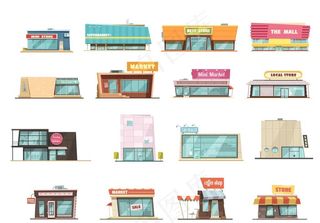 超市建筑物图片