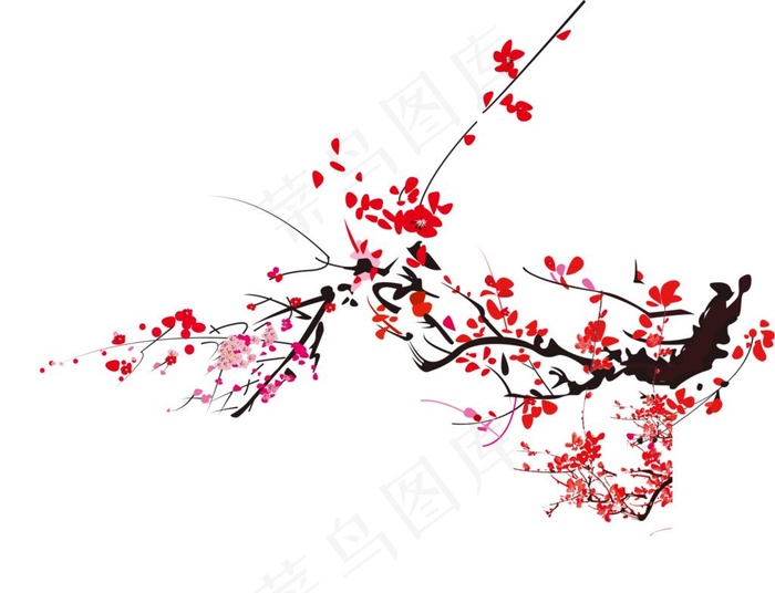 梅花素材 图片(2500x1993)psd模版下载