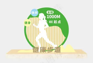健康步道起点终点标识牌图片