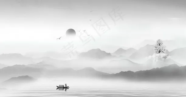 水墨山水画图片 水墨山水画图片
