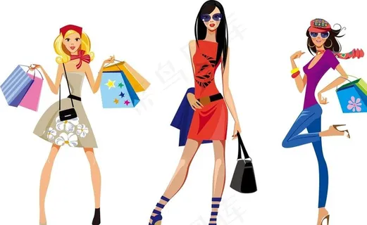 购物美女图片