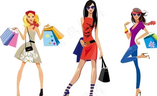 购物美女图片