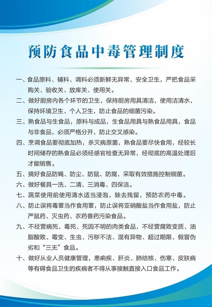 蓝色制度牌图片cdr矢量模版下载