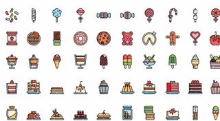 甜点 饼干 冰淇淋 蛋糕 图标图片