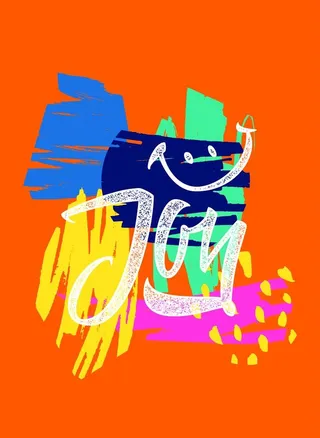 手绘色彩几何图片