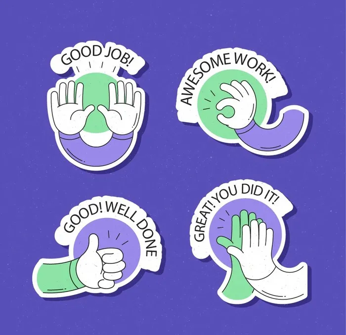 卡通贴纸图片ai矢量模版下载