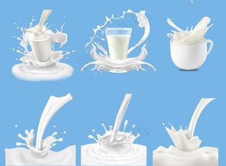 牛奶素材图片