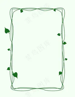 绿色清新边框背景图片