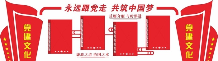 党建文化墙图片cdr矢量模版下载