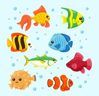 卡通鱼图片
