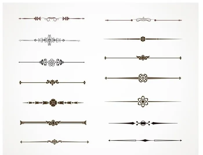 标题花纹文字隔断图片cdr矢量模版下载