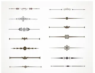 标题花纹文字隔断图片