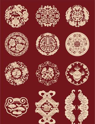 中式古典矢量花纹图片