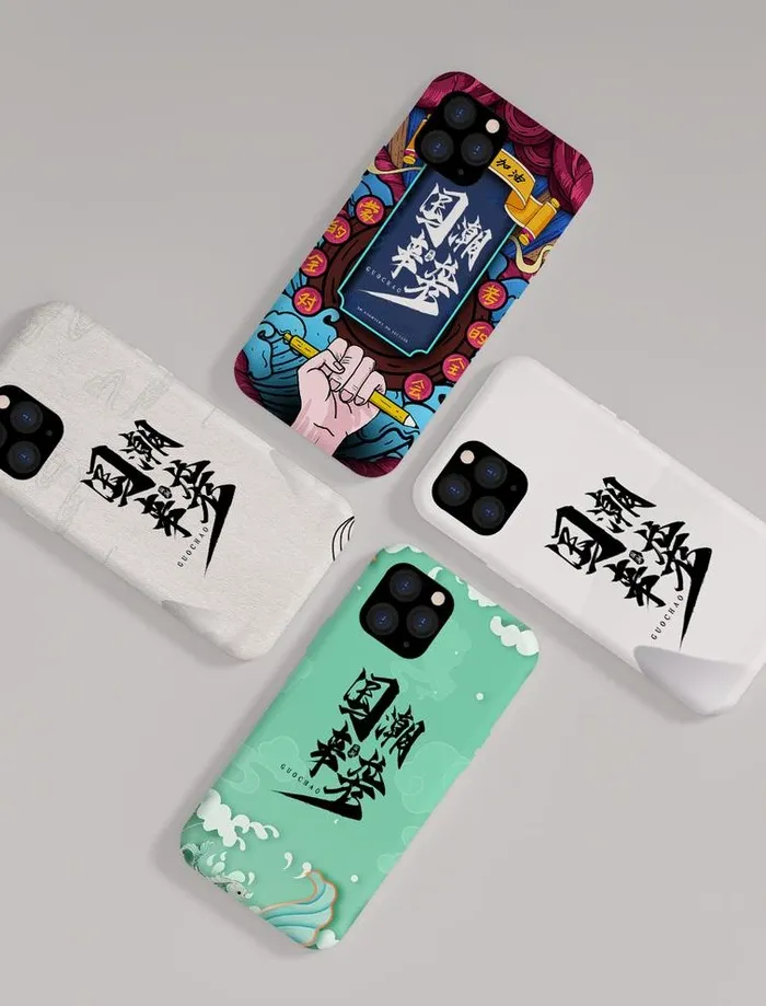 国潮手机壳样机图片(1024x1387)psd模版下载