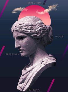 蒸汽波风格海报图片