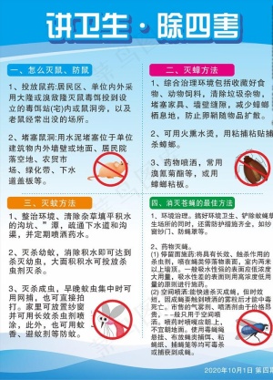 讲卫生除四害健康宣传展板图片