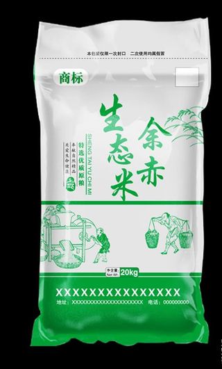 生态余赤米 大米包装袋 大米袋图片
