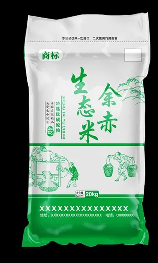 生态余赤米 大米包装袋 大米袋图片