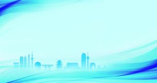 蓝色地产背景展板图片