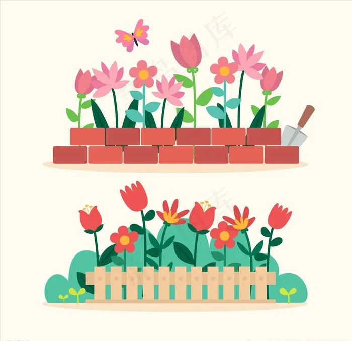 花园图片ai矢量模版下载