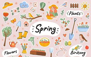 春天卡通手绘可爱素材图片