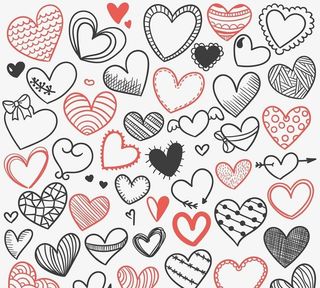 手绘心形背景图片
