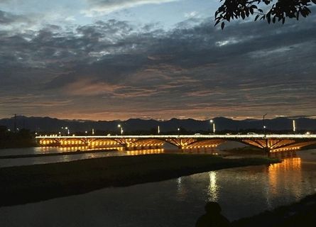 崇州 西江桥 夜景图片