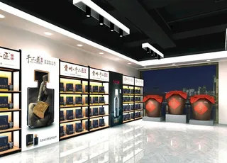 手工匠专卖店酒柜效果图图片