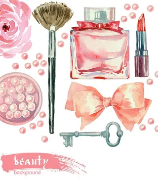 手绘化妆品图片
