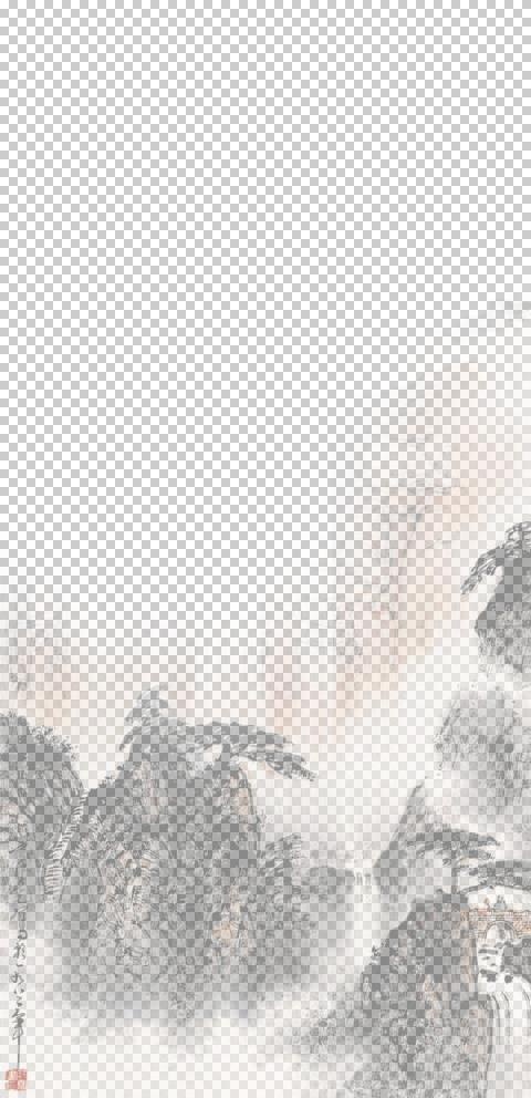 水墨山水素材图片