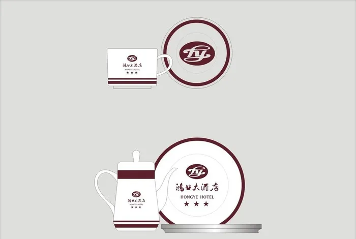 茶具矢量图图片cdr矢量模版下载