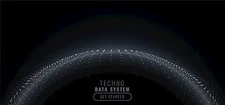 黑色圆点科技背景图片