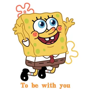 海绵宝宝欢呼花朵图片