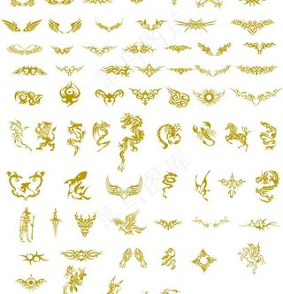 翅膀动物矢量图图片