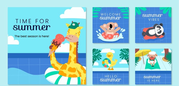 夏日卡通海报图片