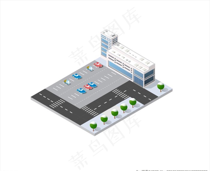 3D现代城市图片eps,ai矢量模版下载
