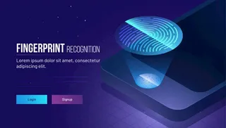 生物识别认证概念插图图片