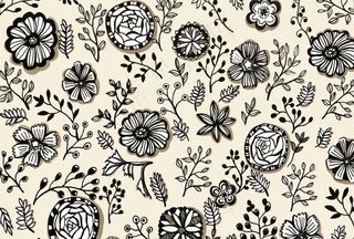 花卉插画背景素材图图片