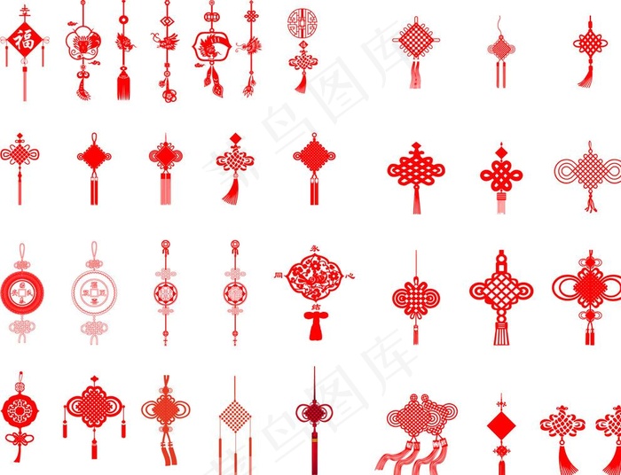 中国结图片ai矢量模版下载
