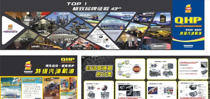 QHP LOGO车行产品宣传墙图片cdr矢量模版下载