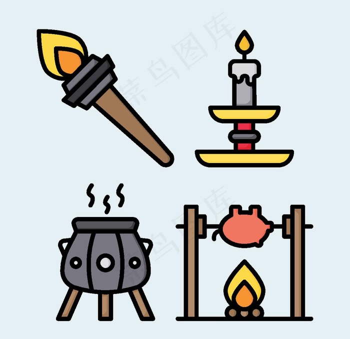 卡通中世纪物品图片