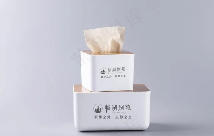 纸巾盒样机图片psd模版下载