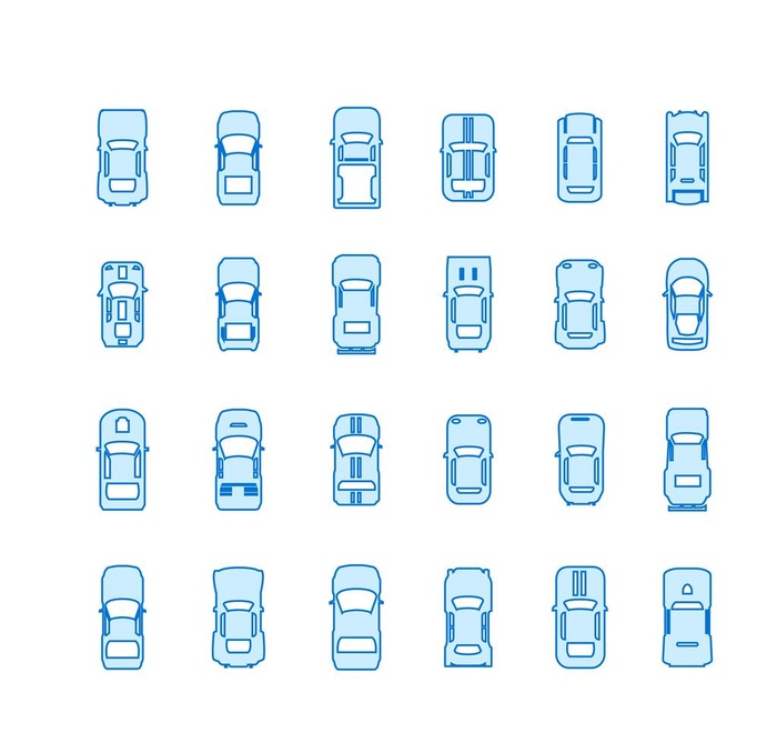 汽车俯视图标icon图片