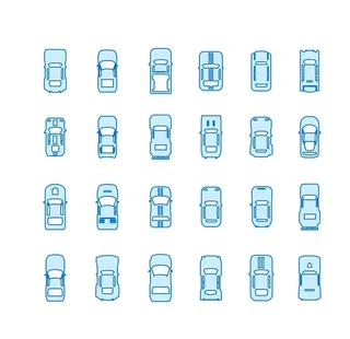 汽车俯视图标icon图片